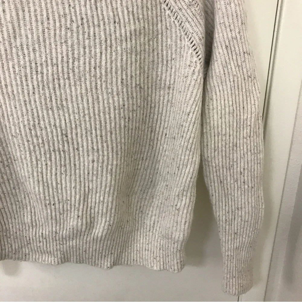 J. Crew beige knit wool nylon blend long sleeve top